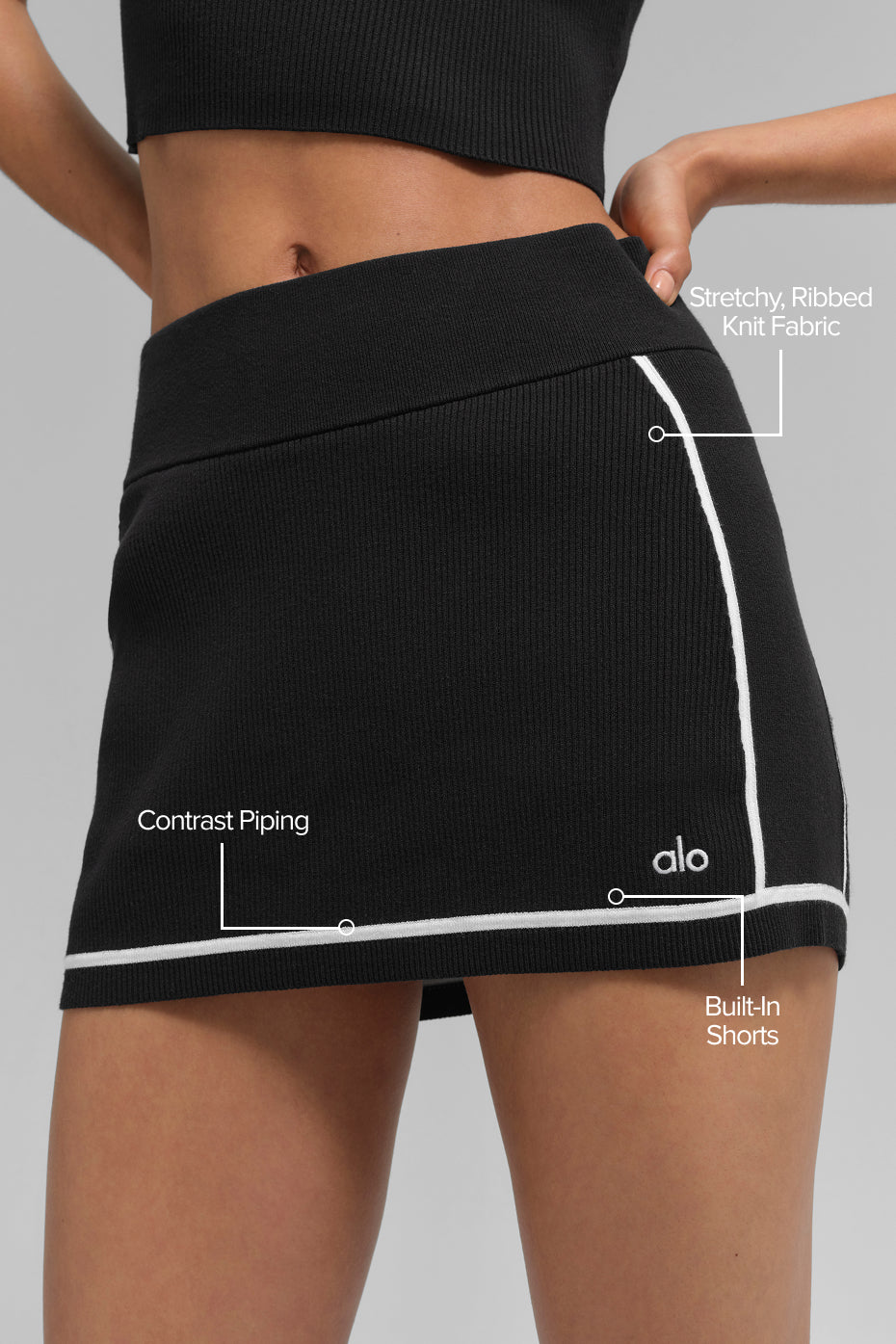 Mini-jupe - Highline en tricot côtelé "new" "rupture de stock"